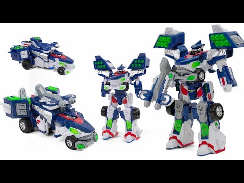 MINIFORCE V Rangers DX Sharkross V vs Mini Sharkroos V Beast Rangers Transformation Robot Toys