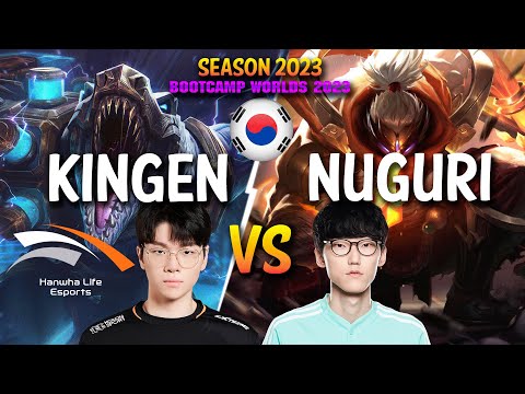 HLE Kingen vs Nuguri - Kingen RENEKTON vs Nuguri JAX Top - Patch 13.22 KR Ranked