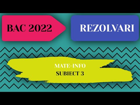 Rezolvare Subiect Bac Info - Iunie 2022 - Subiectul 3