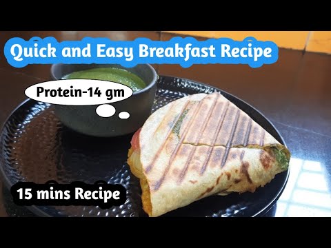 Breakfast recipe for weight loss | Roti Wrap | High Protein Breakfast | Quick and easy breakfast
