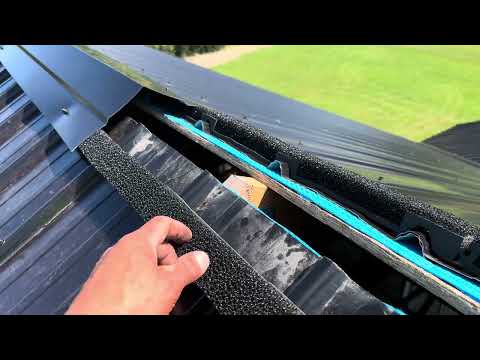 Metal Roofing Vented Closure and Ridge Installation