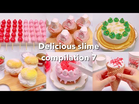 【ASMR】🍓おいしそうなスライムまとめ7🎂【音フェチ】Delicious slime compilation 7