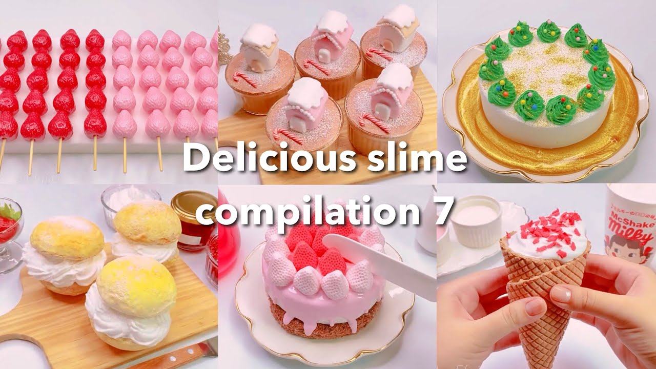 【ASMR】🍓おいしそうなスライムまとめ7🎂【音フェチ】Delicious slime compilation 7
