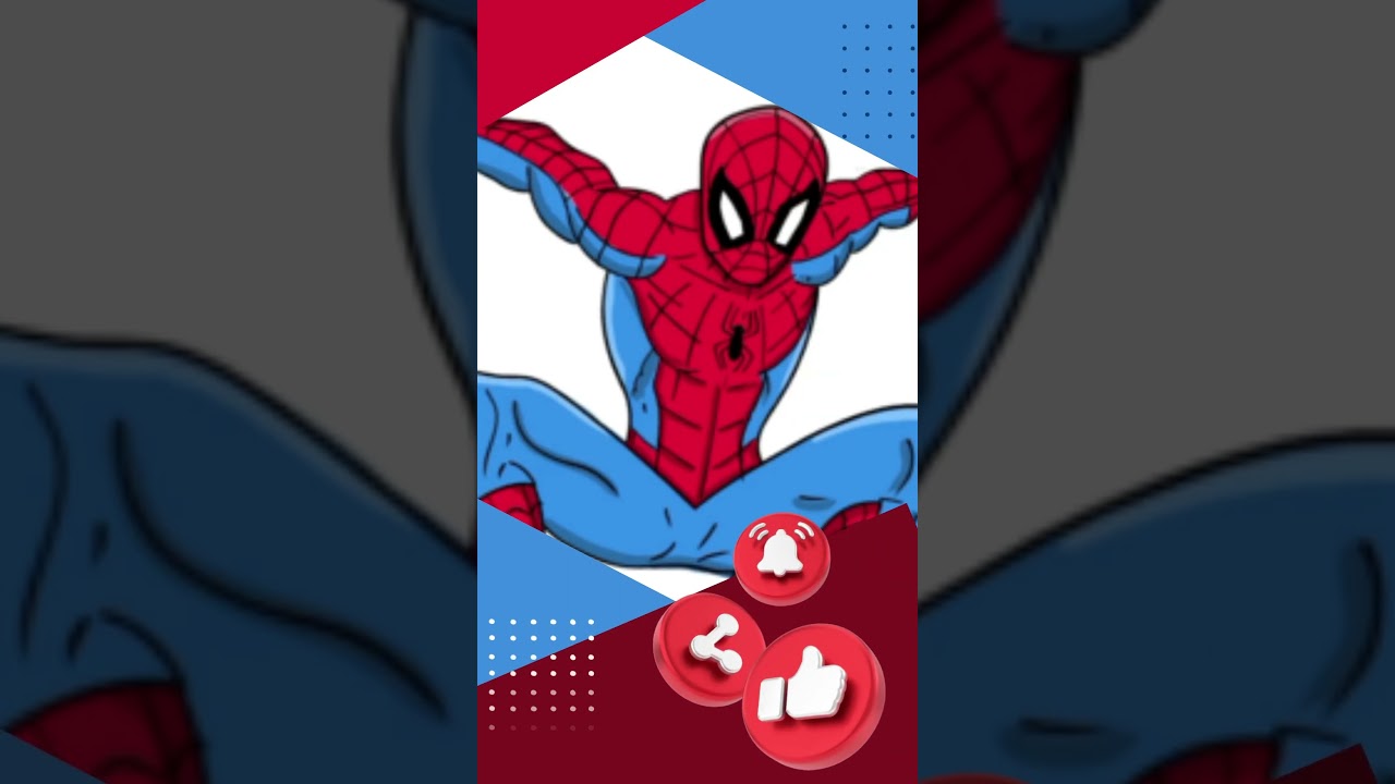 How to draw spiderman for Kids