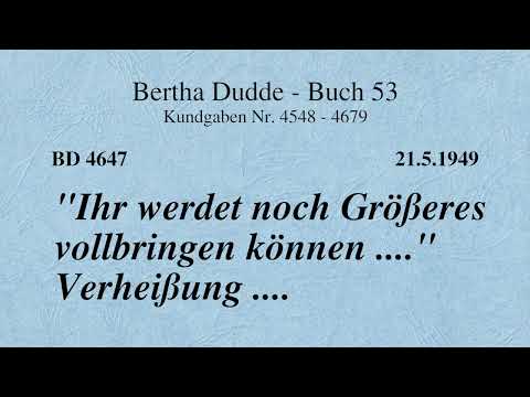 BD 4647 - "IHR WERDET NOCH GRÖSSERES VOLLBRINGEN KÖNNEN ...." VERHEISSUNG ....