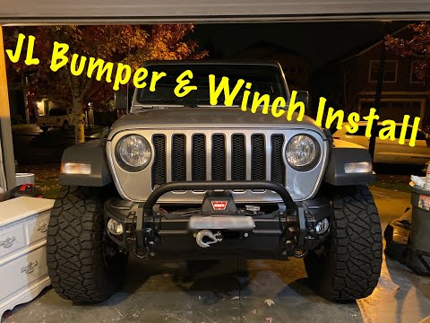 New JL & JT Rugged Ridge Arcus Bumper and Warn winch install