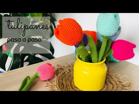 Tulipanes a crochet🌷 / super fácil