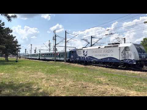 4K- Székely Gyors 2023 special train leaves Cluj-Napoca station with TRAXX makrokonzert