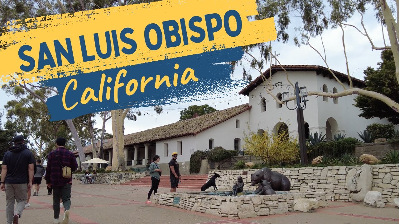 Immersive street-level walking tour through San Luis Obispo, CA, United States, showcasing authentic urban landscapes, local architecture, and the vibrant atmosphere of the city's neighborhoods