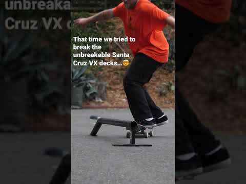 They really are unbreakable… Santa Cruz VX decks available at CCS.com🤯