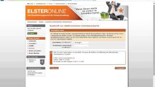 ELSTER Portal - 4. Schritt: eigene ELStAM einsehen