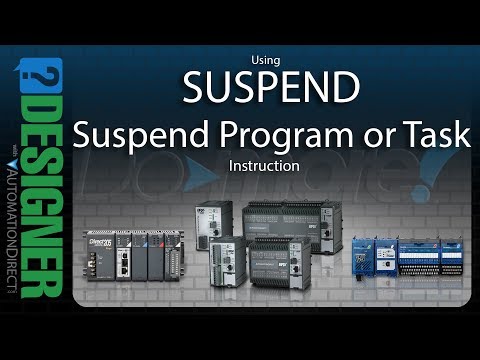 BRX Do-more Designer Using the SUSPEND Instruction from AutomationDirect