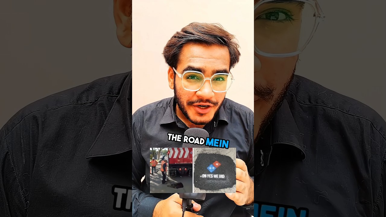 Domino's Fills Potholes for Epic Ad Campaign! 🚧🍕 #marketing #domino #business #ad #viral