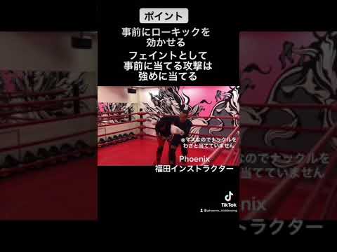 めっちゃ当たるローキックのフェイントからオーバーハンドフック