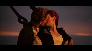 Titanic Movie kiss scene  flying scne  kiss  roman