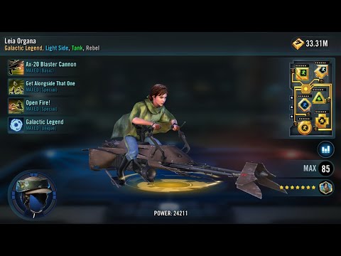 GL Leia Organa Tier 5 Speeder Bike Unlock Event SWGOH