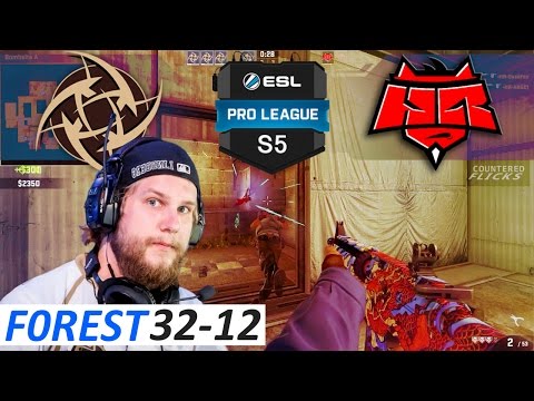 f0rest 32-12 POV / NiP vs HellRaisers / Cache / ESL Pro League Season 5