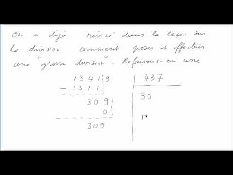 comment poser une division euclidienne