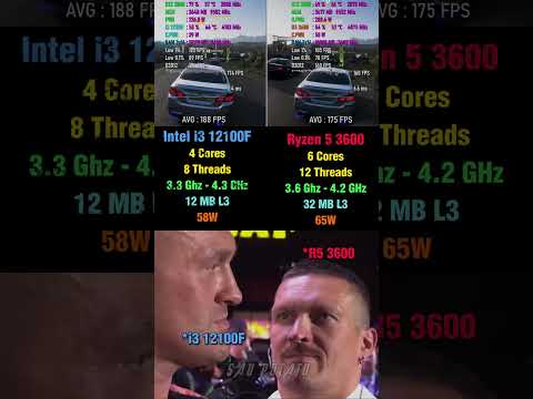 Intel i3 12100F vs Ryzen 5 3600 - Best Budget CPU in 2025? #pcgaming #benchmark #amd