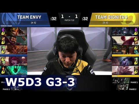 Team EnVyUs vs Dignitas | Game 3 S7 NA LCS Summer 2017 Week 5 Day 3 | NV vs DIG G3 W5D3