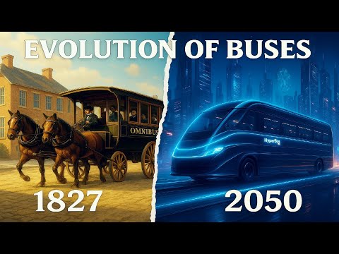 Evolution of American Buses (1827–2050) | 43 Models in 1 Timeline