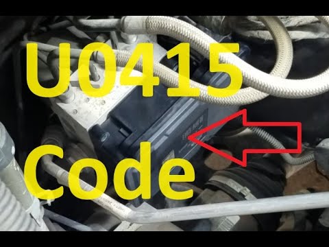 Causes and Fixes U0415 Code: Invalid Data Received From Anti-Lock Brake System (ABS) Control Module