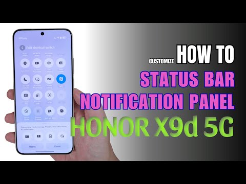 How to Edit Notification Panel Shortcuts | Status bar on HONOR X9d 5G