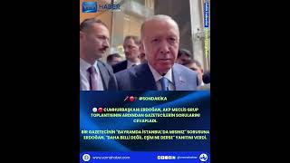 Cumhurbaşkanı Erdoğan, AKP Meclis Grup Toplantısının ardından gazetecilerin soru