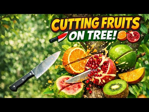 "Cutting 10 Fruits on The Tree! Satisfying ASMR😱" #fruitcutting #asmr #satisfying#slicemasterstudio 