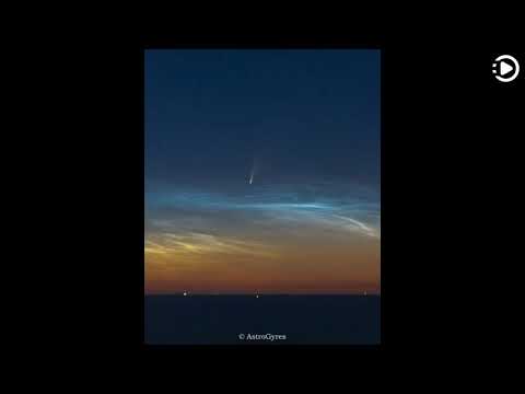 APOD: 2020-07-13 - Comet NEOWISE Rising over the Adriatic Sea (Narrated by Emma)