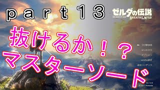 【ゼルダの伝説-BotW-】（ハート３つ縛り）part13　抜けるか？マスターソード！