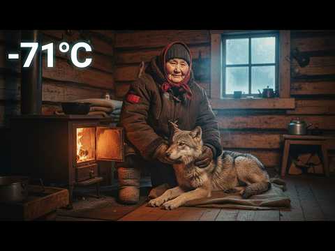 An Elderly Woman Saved a Freezing Wolf at  71°C in Remote Siberia ❄️🐺