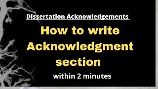 how to write acknowledgment in research paper sample | within 2 minutes