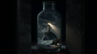 A Storm Trapped in a Bottle?! 🌊⚡   | Credit: Rglouglou007488 #aiart