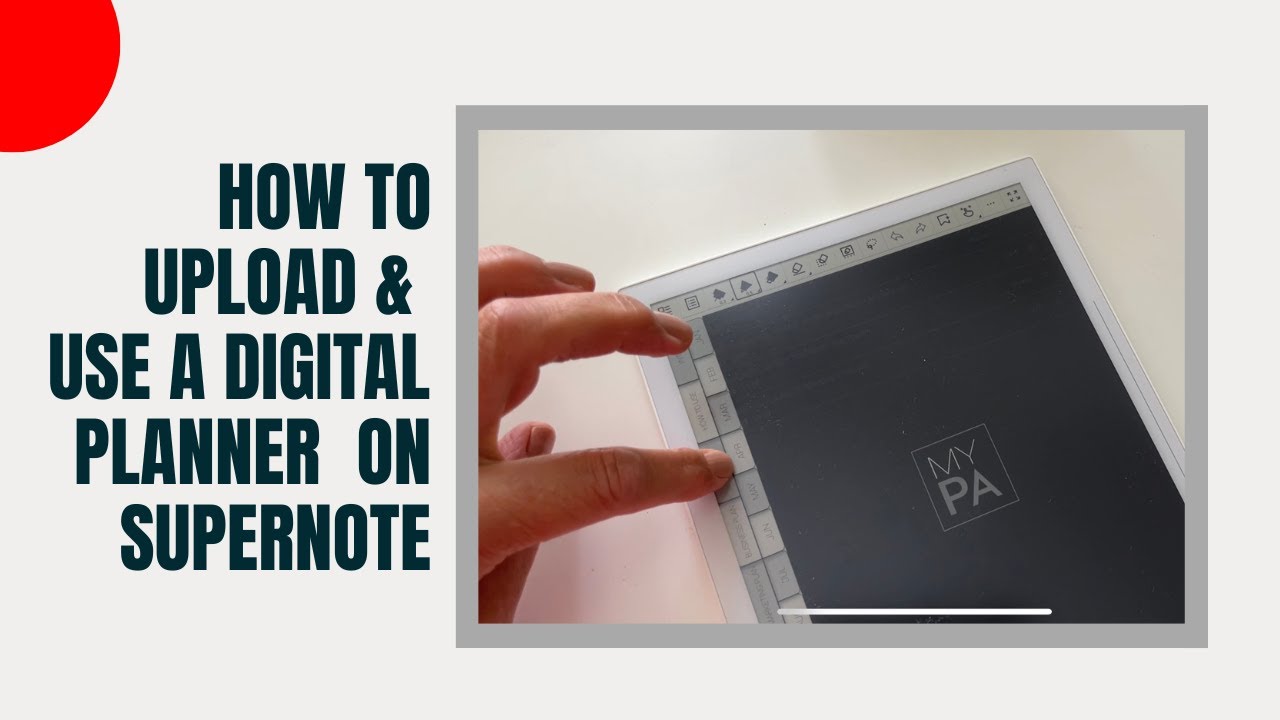 How to upload and use a digital planner on Supernote