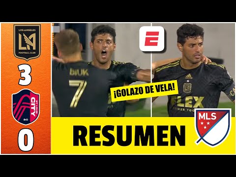 ESPECTACULAR GOLAZO DE CARLOS VELA en victoria de LAFC 3-0 a St Louis City SC | RESUMEN | MLS