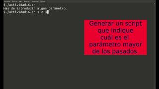 Actividad bash : Buscar el parámetro mayor