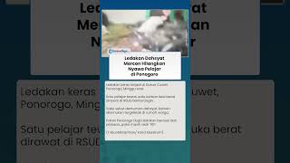 Ledakan Mercon Hilangkan Nyawa Pelajar di Ponorogo, Pemilik Rumah Tak Gubris Teguran Warga