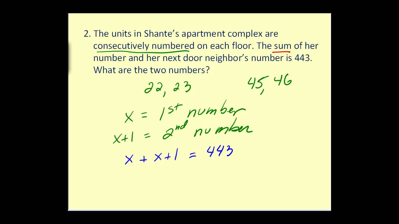 Problem Solving with Equations
