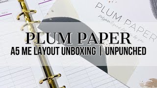 Plum Paper Unboxing | A5 "ME Layout" - Unpunched | Social Media Planner #plumpaper