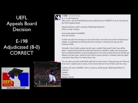 UEFL Appeals Board Decisions 184, 187, 195, 198, 203, 205