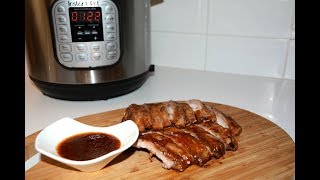 Instant Pot Slow Cooker Baby Back Ribs in BBQ sauce