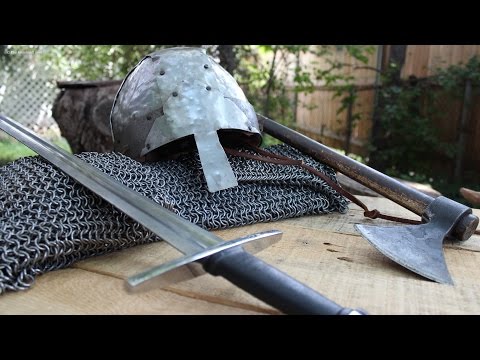 Making a Norman Helmet with Sheet Metal and Carpet Tacks