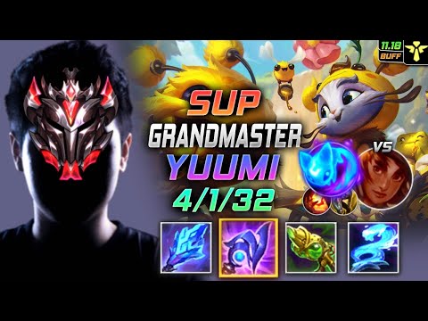 GrandMaster Yuumi Support vs Taliyah - 천상계 서폿 유미 템트리 룬 루덴 콩콩이 ユーミ Юми 魔法猫咪 悠咪 - LOL KR 11.18