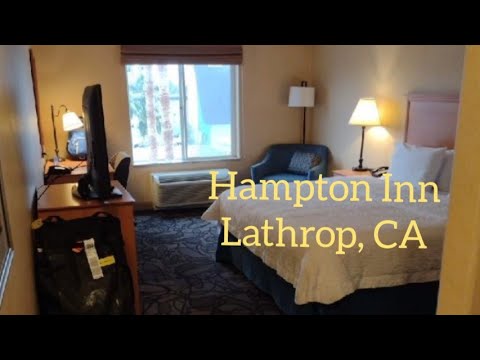 Hilton Hampton Inn Lathrop, CA: King Bed Room Tour & Pics #hilton #hamptoninn #roomtour