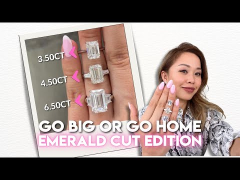 My Dream Ring Found! 💍💎 Emerald Cut Diamond Comparison: 3.50ct, 4.50ct & 6.5ct