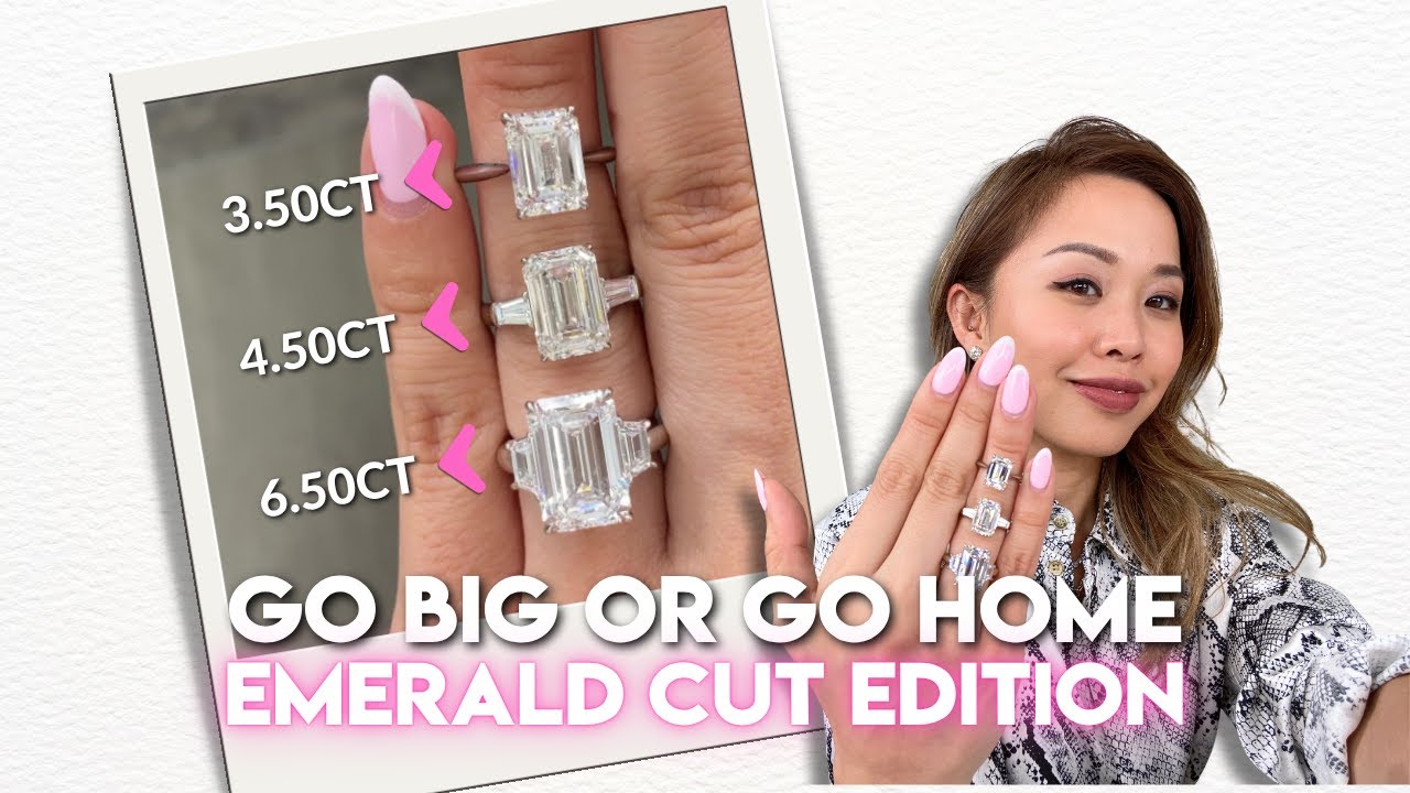 My Dream Ring Found! 💍💎 Emerald Cut Diamond Comparison: 3.50ct, 4.50ct & 6.5ct