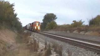 preview picture of video 'BNSF's Emporia sub: 10-7-09'