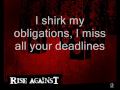 Rise Against - Survive (With Lyrics) 