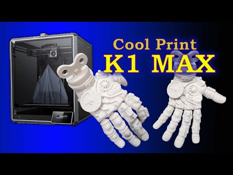 Flexifactory's steam punk hand. This print being used to compare Creality's K1 Max & Bambu Labs P1P